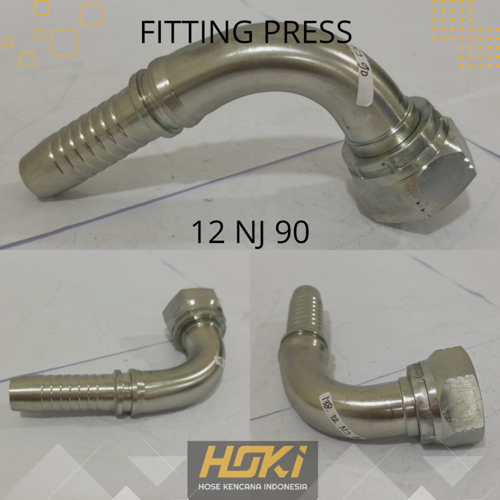 Fitting Hose Hydraulic 12 NJ 90