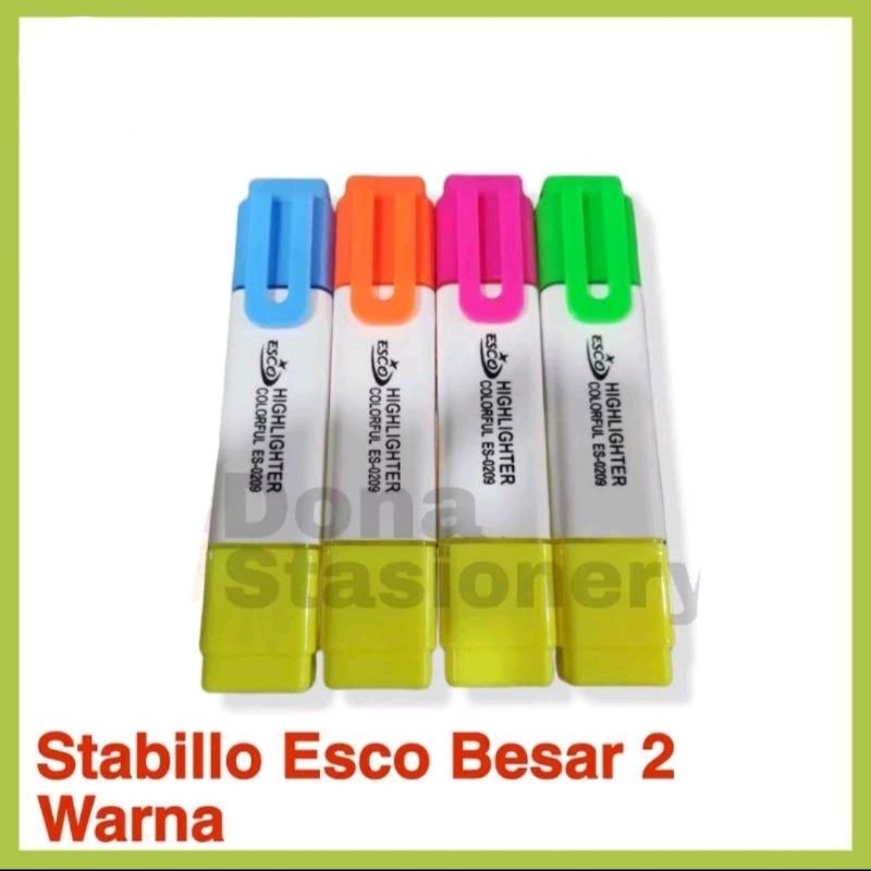 

[ Besar ] STABILO ESCO 2 Warna | Highlighter ESCO | Stabilo Murah.