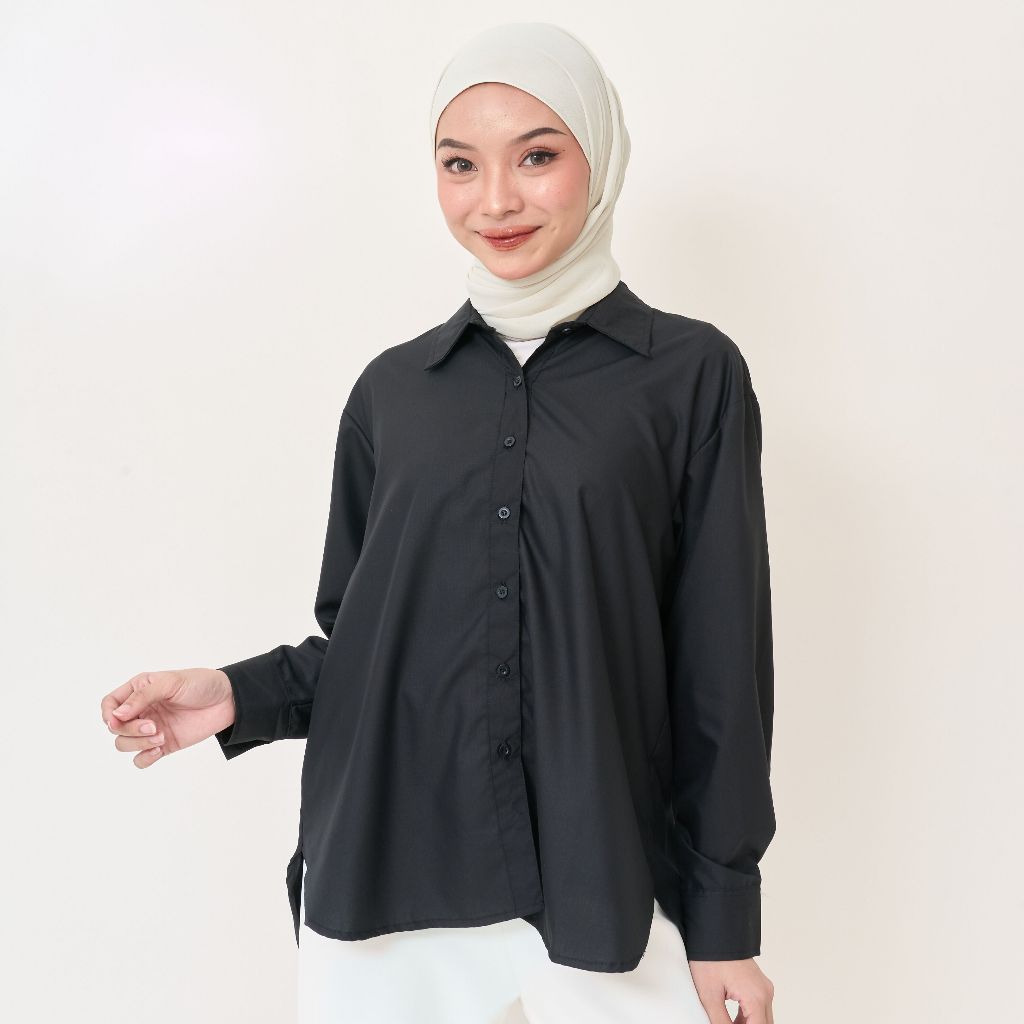 GIYOMI ID - Levia Shirt / Kemeja Wanita / Kemeja Bahan Katun / Baju Atasan Wanita