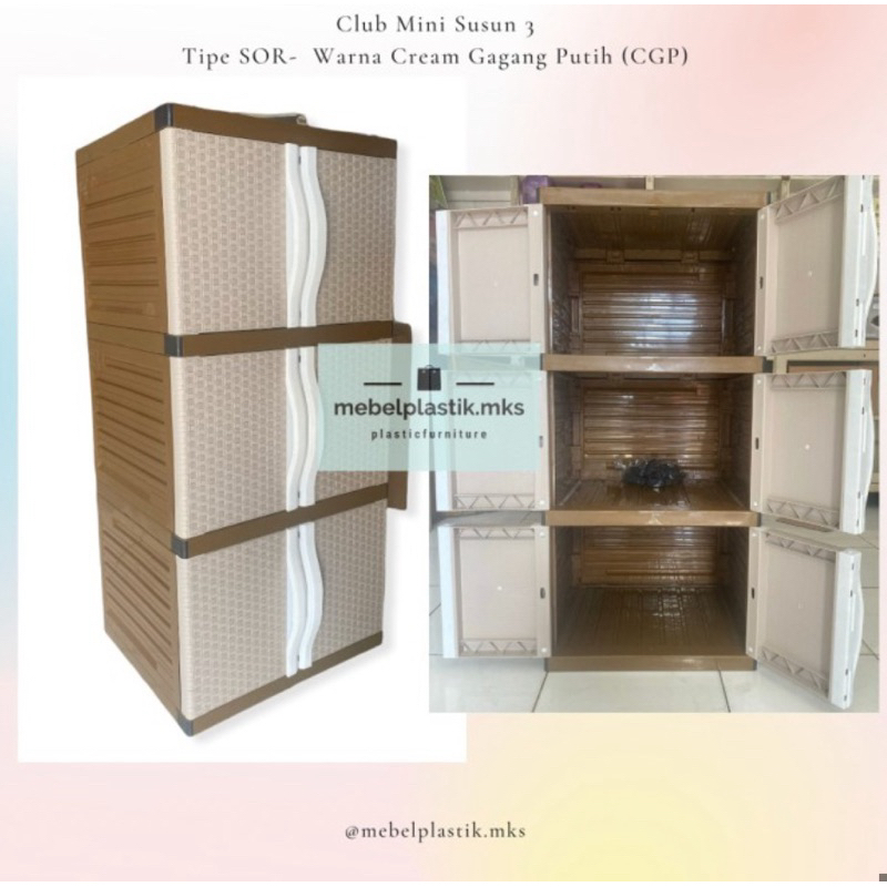 Lemari Club Plastik Kecil/Lemari Plastik Susun 2,3,4 & 5