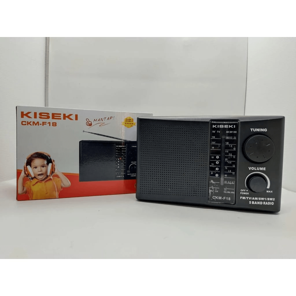 KISEKI RADIO PORTABLE JADUL 3BAND FM-AM-SW AC/DC CKM-F18 ANTIK