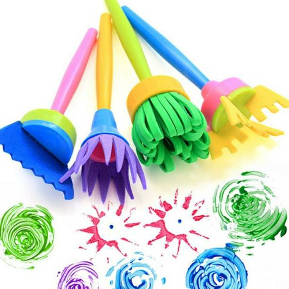 

MEN SALE Mainan Anak Alat Lukis Painting Brush KUAS BUNGA isi 4pcs