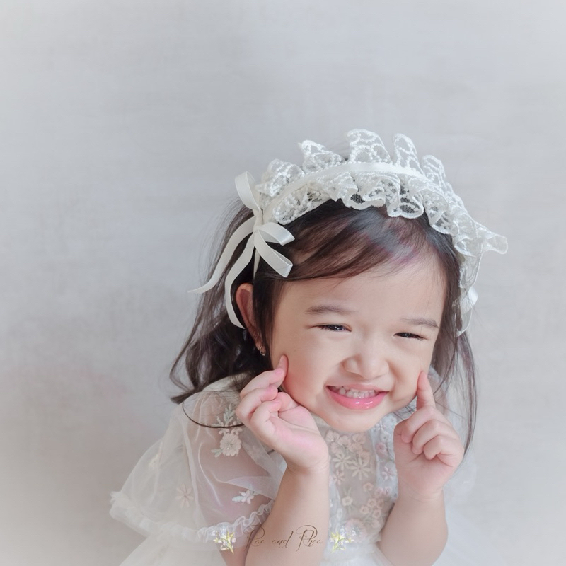 Rae Rhea - Darcy Headband - Vintage Classic Bando Renda Toddler and Kids
