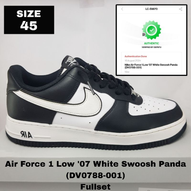 Nike Air Force 1 Low ‘White Swoosh Panda