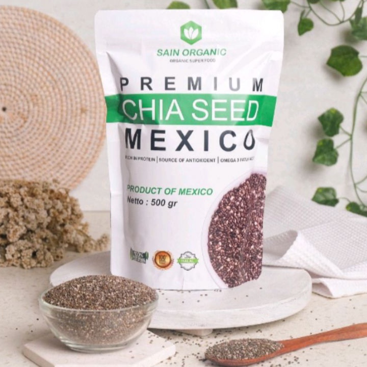 

SENSASIONAL Chia Seed Organic Mexico 25 gram untuk Diet Freshly Black Cia Seed Organik fresly Biji Chia Seeds