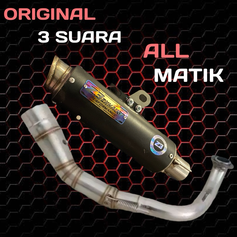 Knalpot racing 3 suara original Z3 all motor nmax vario pcx aerox lexy mio beat scoopy xeon soul fin