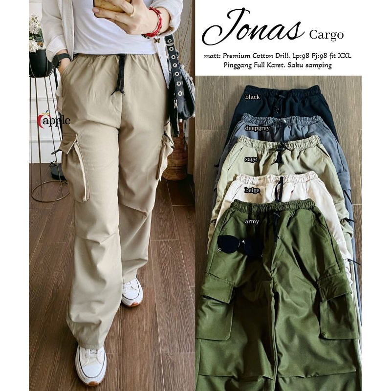 Jonas Cargo Pants Wanita Terbaru By Apple