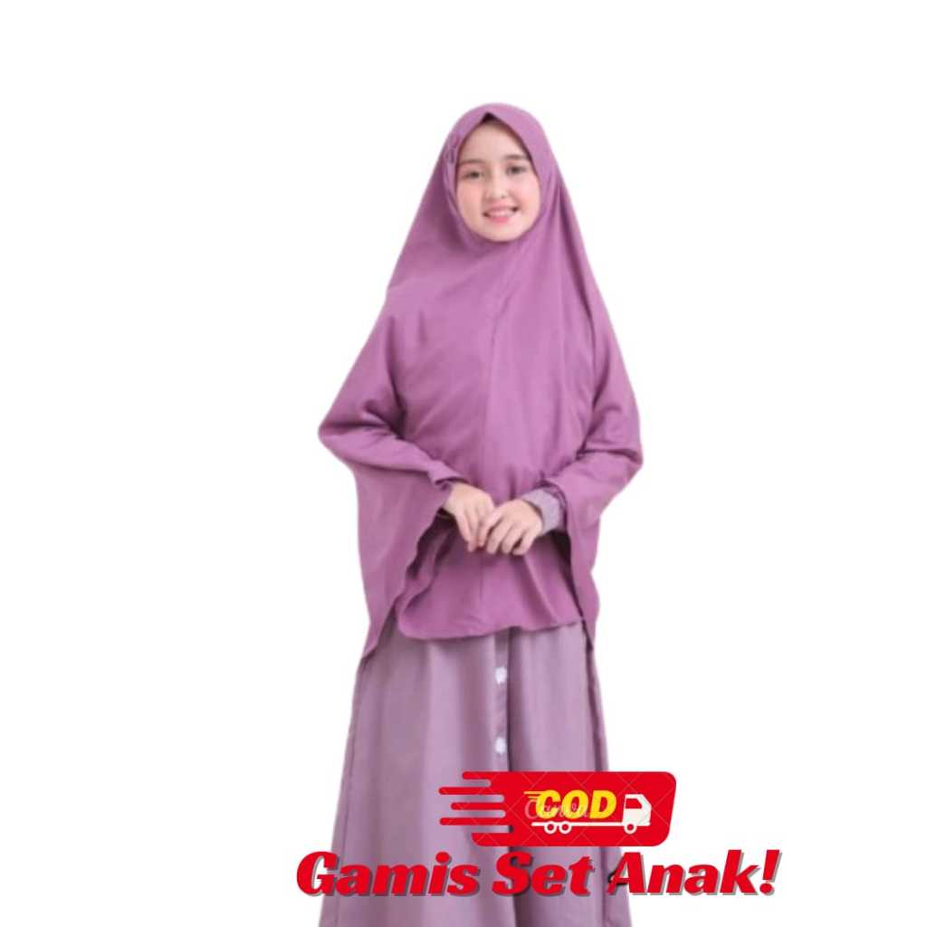 GAMIS ANAK PEREMPUAN SYAR'I FREE HIJAB Baju Gamis Anak Model Terbaru Trendy Kekinian
