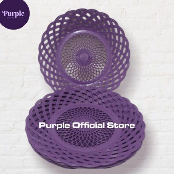 LIMITED 1LUSIN  12PCS PIRING ROTAN PLASTIK UNGU