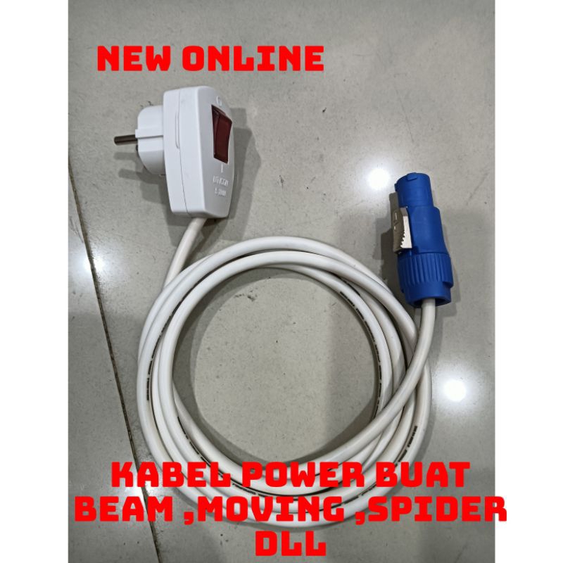 KABEL POWER AC BUAT BEAM, MOVING SPIDER DLL PANJANG 2METER