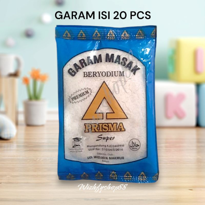 

GARAM PRISMA SUPER ISI 20 PCS / GARAM MASAK BERYODIUM UNTUK IQ ANAK / BUMBU DAPUR