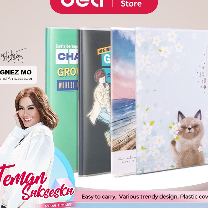 PENAWARAN SPESIAL Deli buku notebook sampul plastik A5 72 pages desain kecil dan lucu T3272