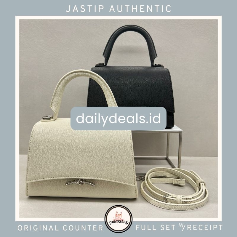 #2-50270807-A Huxley LOCK Top - Jast[p] CK ORIGINAL COUNTER TAS BAG METALLIC PUSH HANDLE STORE AUTHE