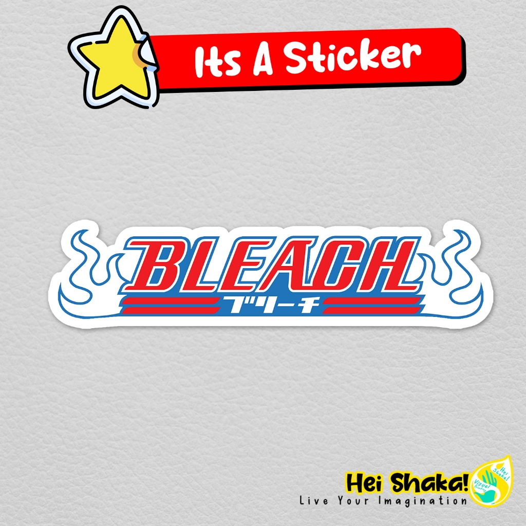 Stiker Bleach Logo Sticker Vinyl Anime Manga Jepang Bahan Anti Air