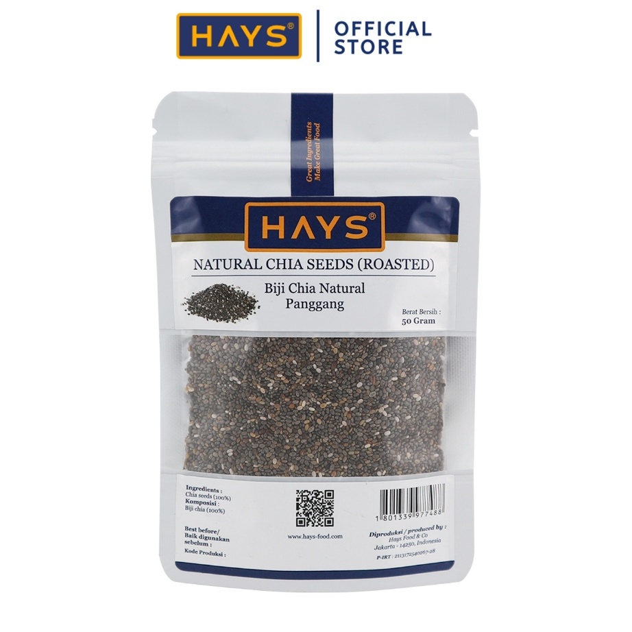 

MAKSIMAL HAYS Natural Chia Seed Roasted 5 Gram Biji Chia Natural panggang 5 G