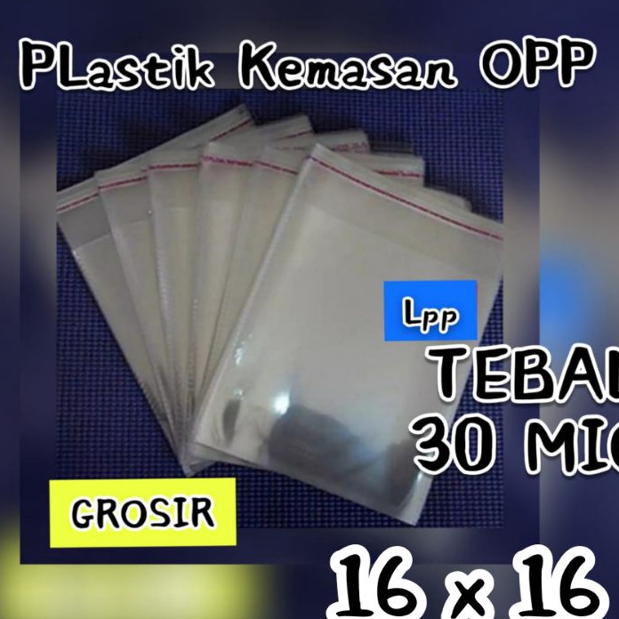 

MURAH ABIEZ Plastik Opp Seal Atas uk 16 x 16 cm TEBAL 3 MIC