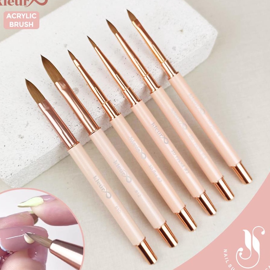 

AWAS ADA Kleur 3D Acrylic Brush Flower Kuas Akrilic Kolinsky