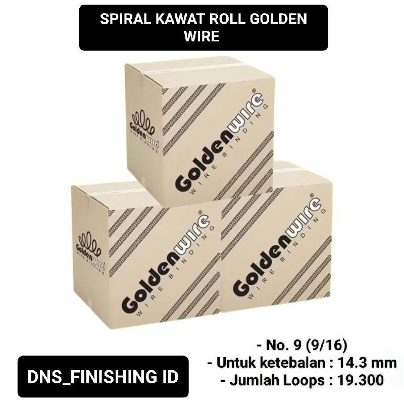 

Spiral Kawat Roll Golden Wire No.9 (9/16)inch Warna Putih Jilid Ring Kawat Spiral by DNS_FINISHING ID