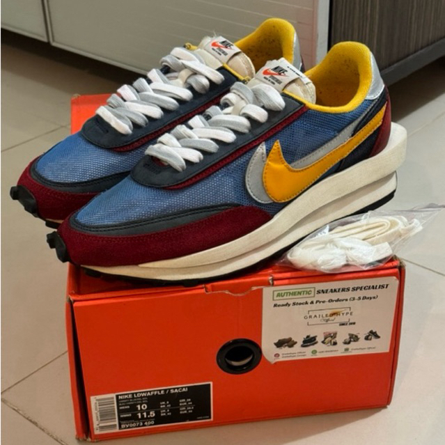 Worn Nike LD Waffle x Sacai Multi Varsity Blue Red (100% Original)