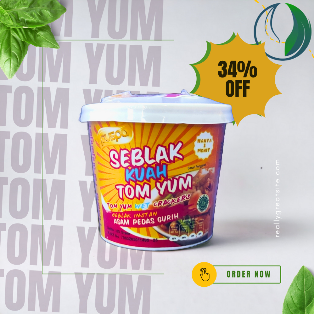 

Seblak Instan Cup Kuah Tomyum Praktis - Makanan Siap Saji Tinggal Seduh