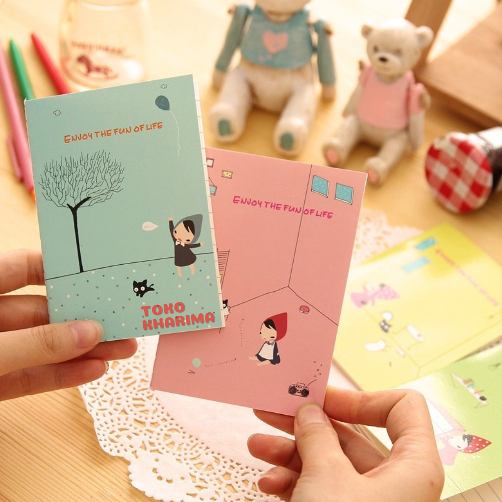 

MINI BOOK NOTES Motif Kartun Note Book Mini Cartoon Mini Book Notepad Karakter Buku Tulis Memo