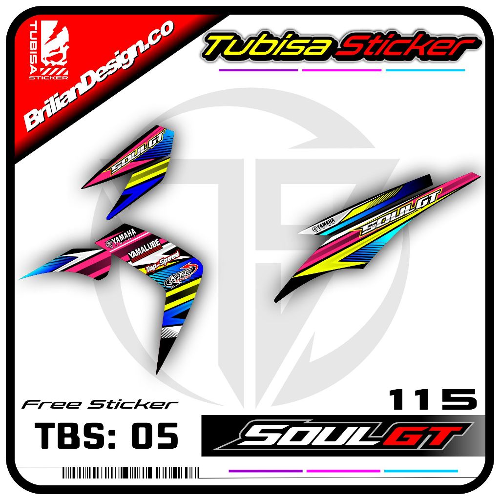 Sticker Striping Variasi Soul GT - Stiker Striping Variasi Motor Soul GT. TBS.05