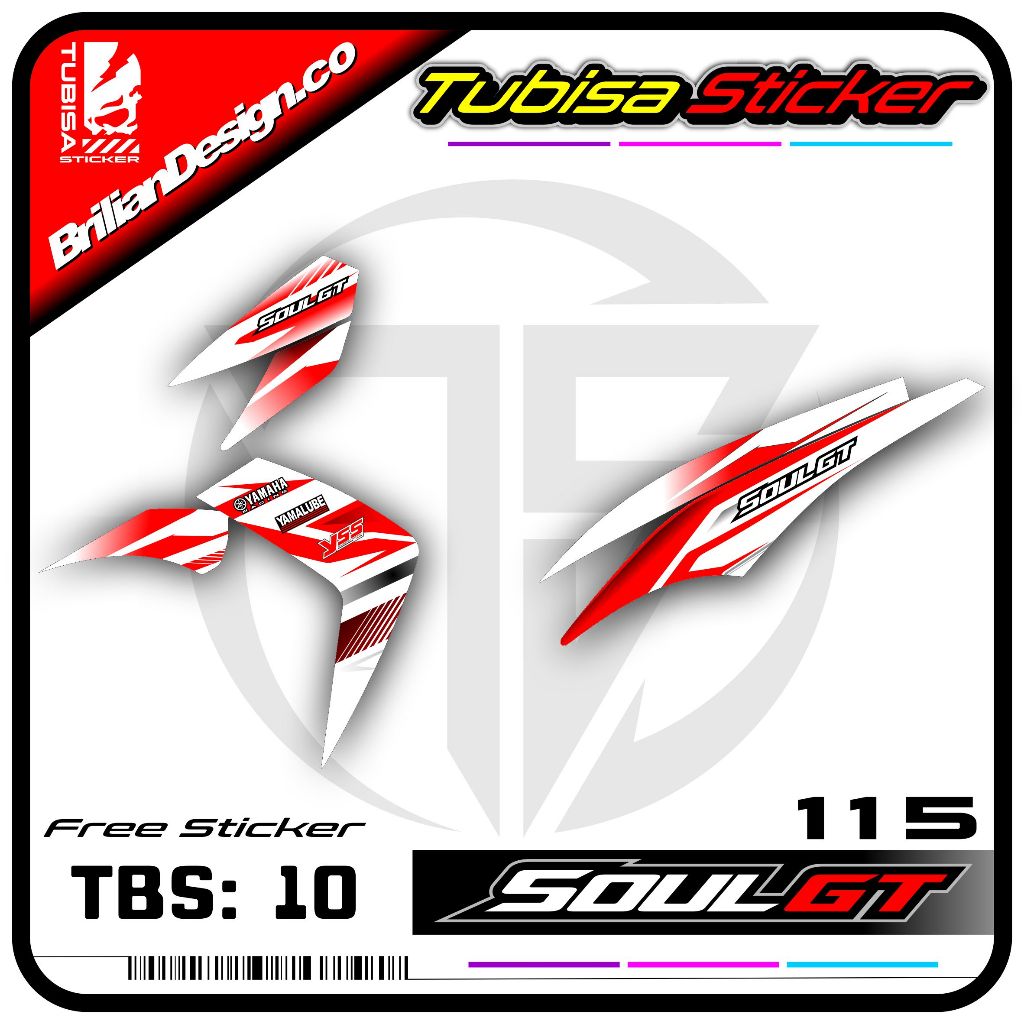 Sticker Striping Variasi Soul GT - Stiker Striping Variasi Motor Soul GT. TBS.10