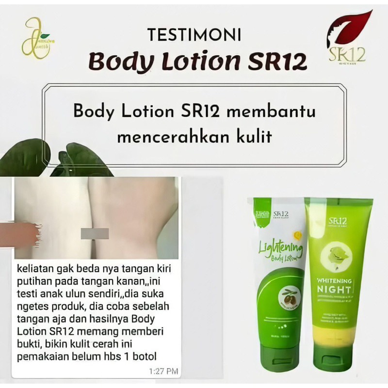 night body lotionSr12/night body/lotion malam/dosting