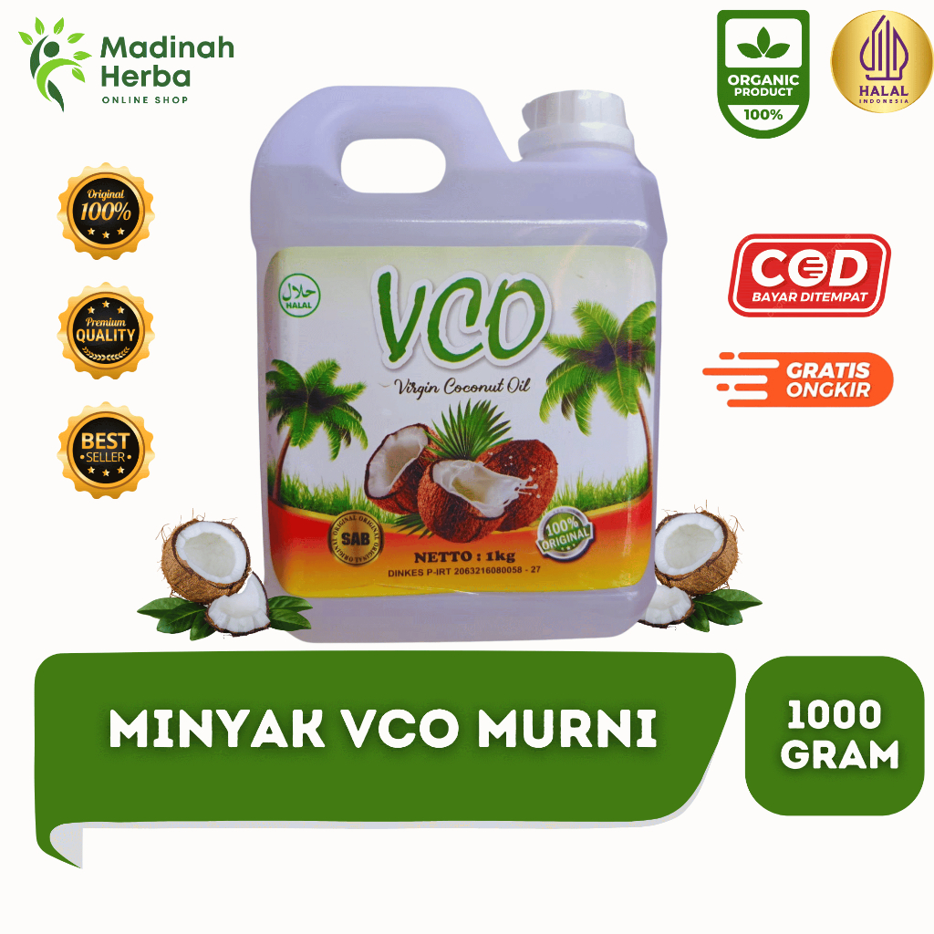 

Minyak VCO Extra Virgin Coconut Oil Minyak Kelapa murni Original Untuk Kecantikan Dan Perawatan