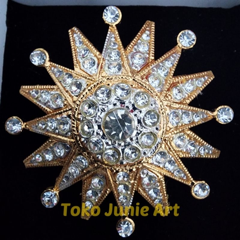 pin bros matahari batu diamond sepuh emas kualitas premiun bros pria bros kakung