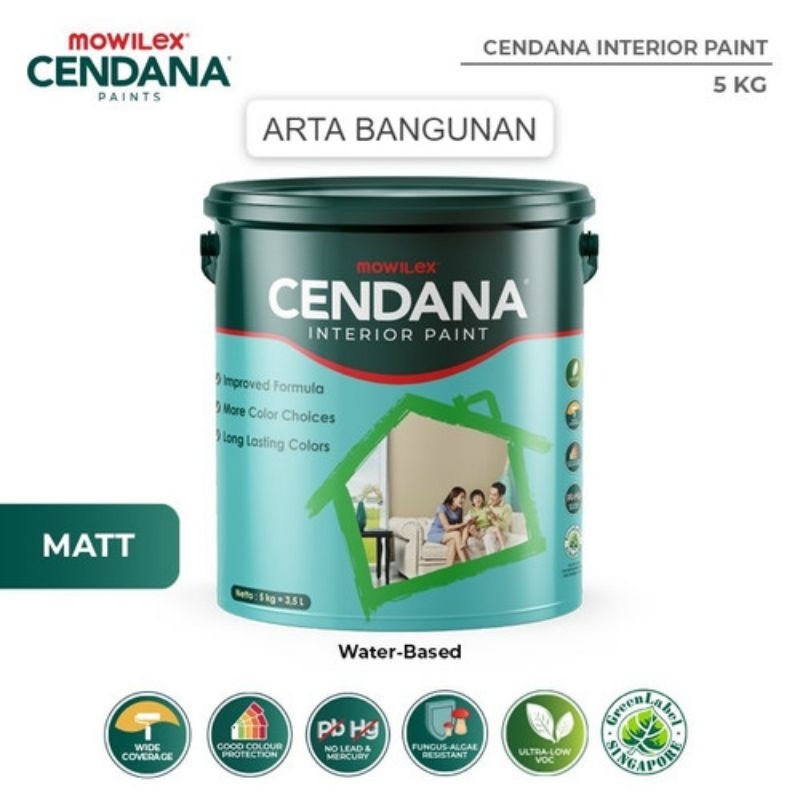 Cat Tembok Dinding Interior Mowilex Cendana 5 kg