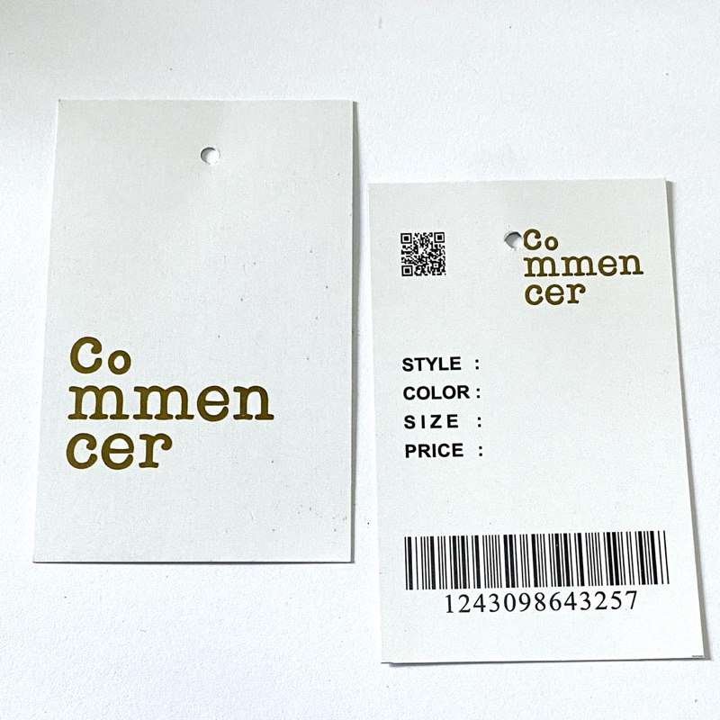 

HANGTAG COMMENCER // LABEL COMMENCER