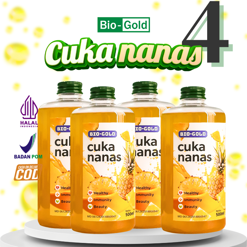 

Paket 4 Botol Bio Gold - Cuka Nanas 500 ml BPOM 100% Fermentasi Alami Turunkan Gula Darah Diabetes