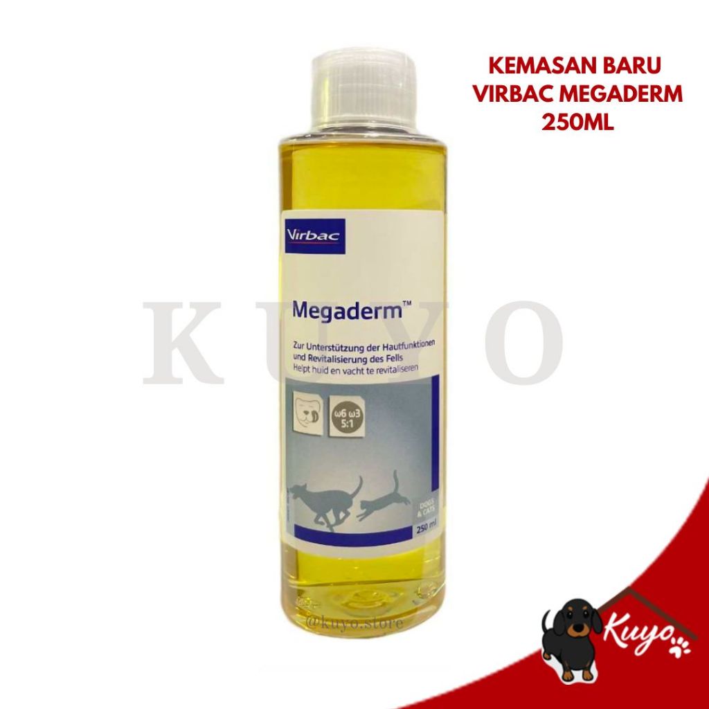 Virbac Megaderm Botol 250ml Vitamin Bulu Kulit Anjing Kucing Hewan