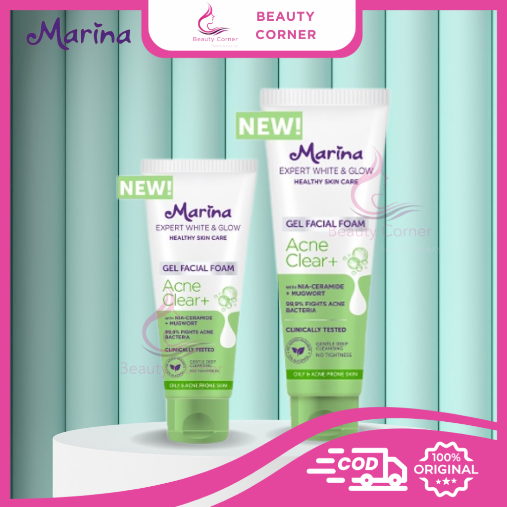 Marina Expert White & Glow Gel Facial Foam Acne Clear+