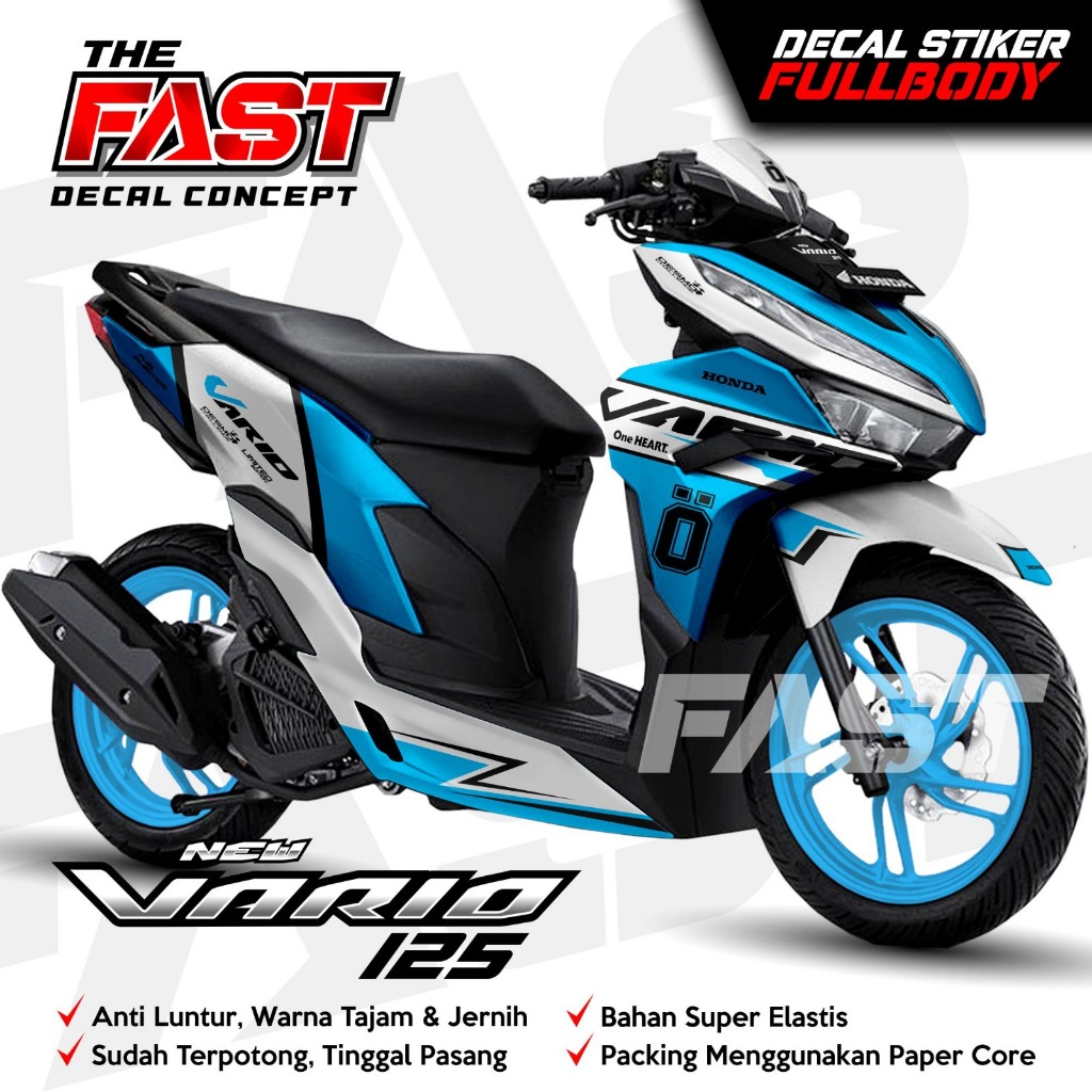Decal Stiker Honda Vario 125 New Fullbody Ohlins Simpel Terbaru Striping Variasi Vario 125 2024 Cod