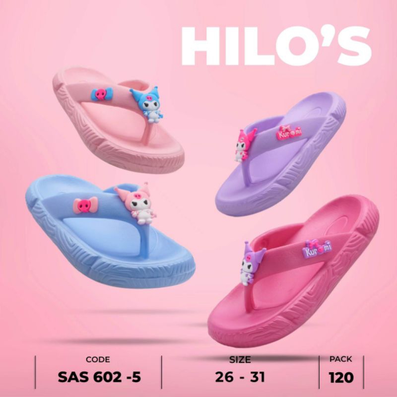 sandal, karet anak cewek kecil motif kuromi