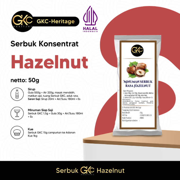 

Gkc Heritage Bubuk Minuman - Hazelnut Powder Drink 50gr