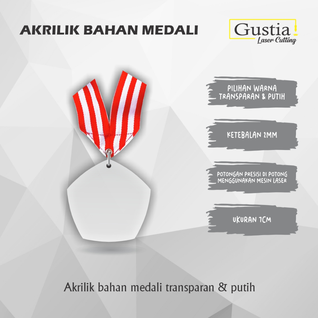

Bahan Medali Akrilik / Akrilik Piagam / Akrilik Medali Custom