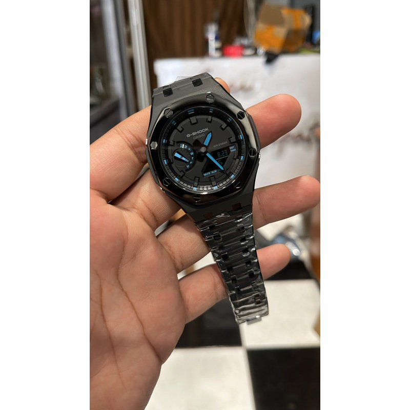 Casio G-Shock GA-2100-1a2dr Original mod Chrome Black