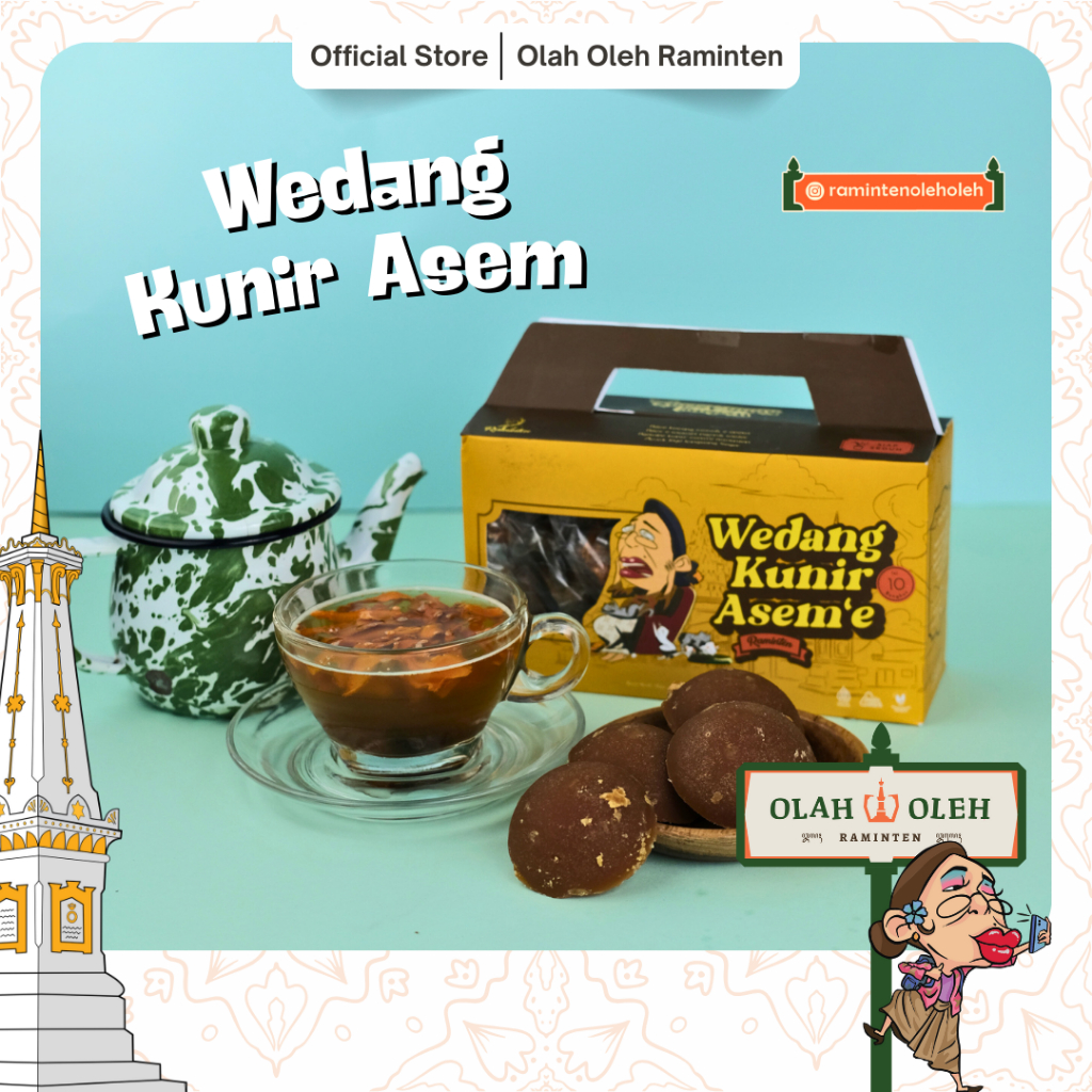 

Wedang Kunir Asem'e Raminten 10pax Original Bahan Alami Premium Wedang Kunir Asem khas Jogja Hamzah Batik