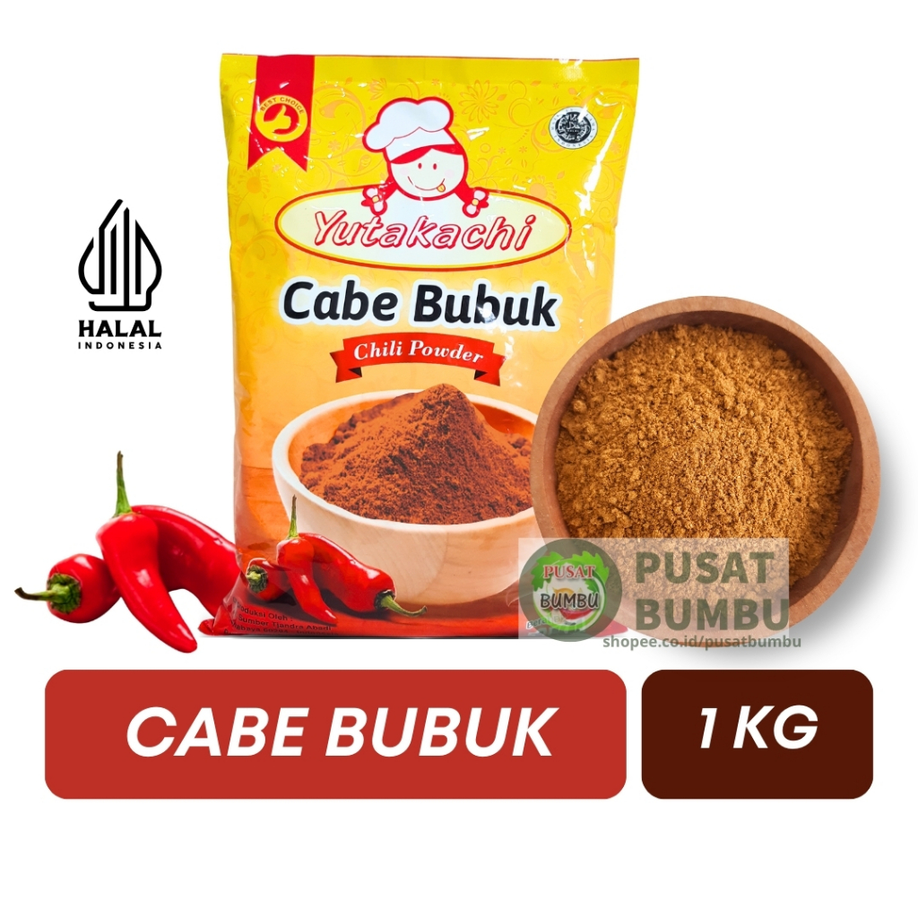 

Cabe Bubuk 1Kg Yutakachi / Chili Powder/Cabai bubuk kiloan / Pusat Bumbu