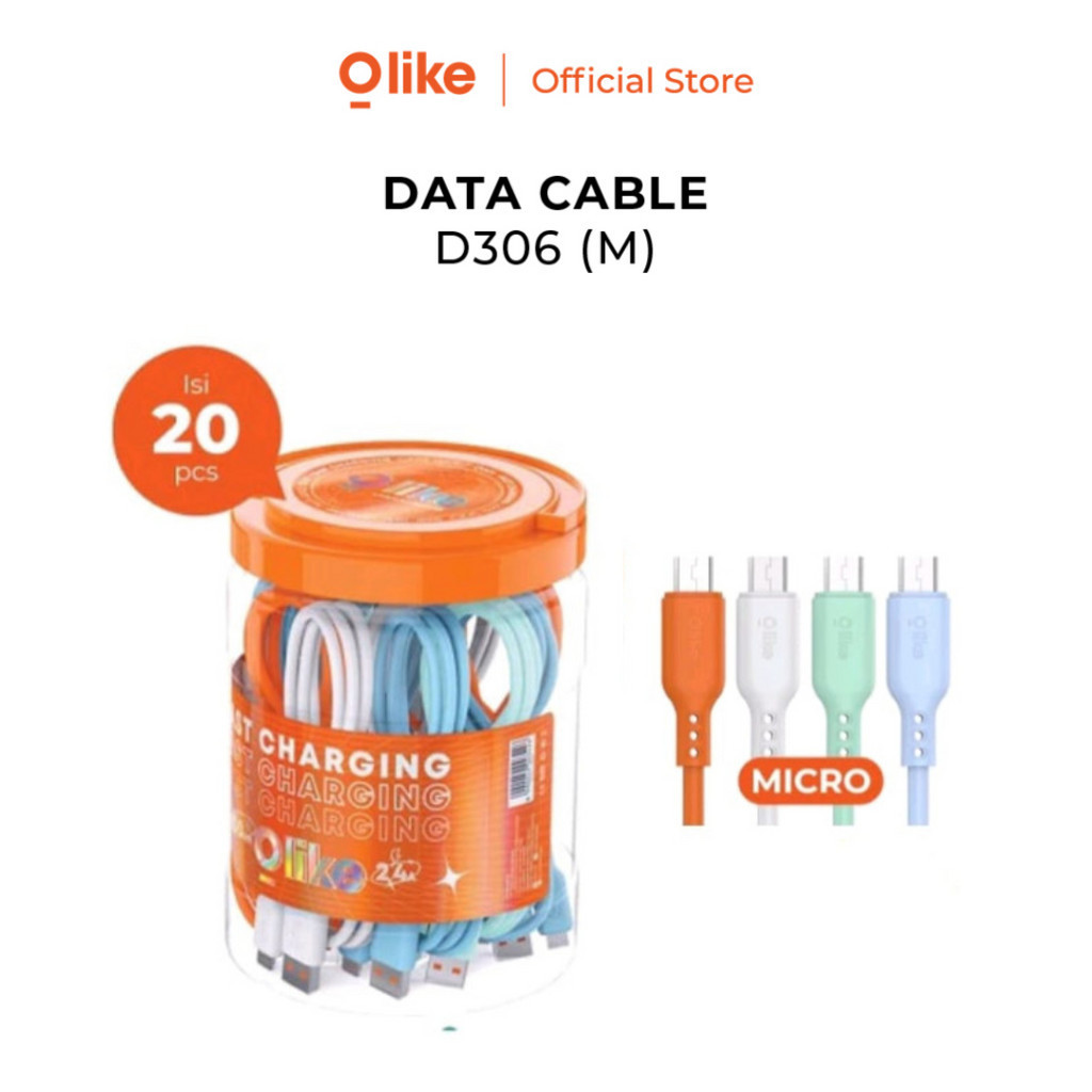 PROMO CUAN 1 TOPLES Olike Kabel Data Charger D306 D306M Micro Usb ORIGINAL