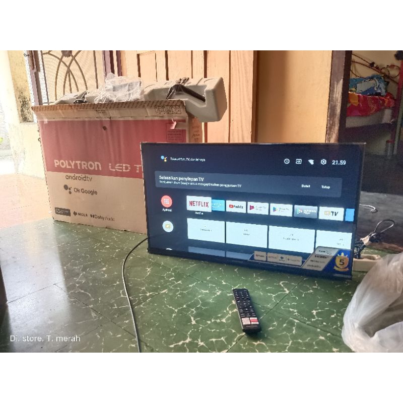 TV BARU ANDROID MEREK POLITRON 32 inch voice tv