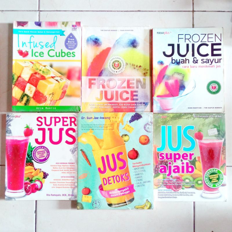 OBRAL BUKU MURAH ORIGINAL / RESEP MASAKAN / BUKU RESEP KUE / JUS SUPER AJAIB / JUS DETOKS / MENU SED