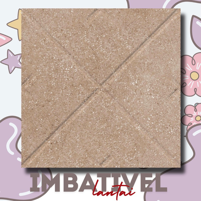 Keramik Lantai Kamar Mandi 25x25 Asia Tile Riverside Coklat / Keramik Lantai Tangga / Permukaan Kasa