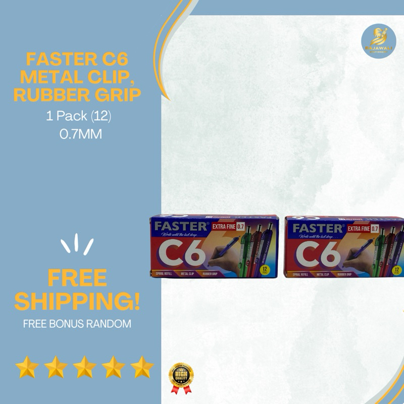 

Pulpen Faster C6 (0,7mm) Fine Liner Harga Terjangkau Kualitas Bagus | 1 pak (12) FREE BONUS RANDOM!!