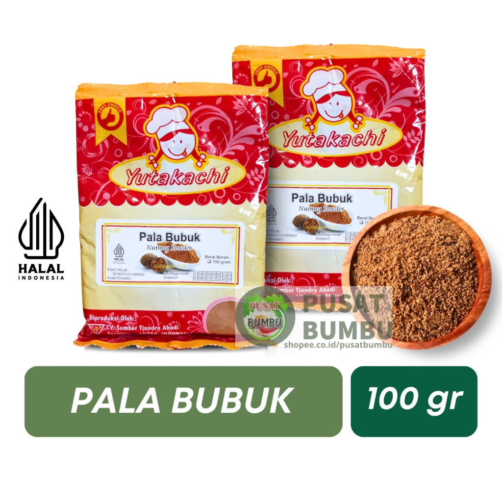 

Pala Bubuk 100 Gram / Bumbu Rempah Murni / Pusat Bumbu