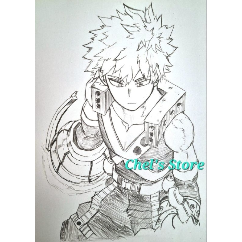 

A5 My Hero Academia Sketch Bakugo