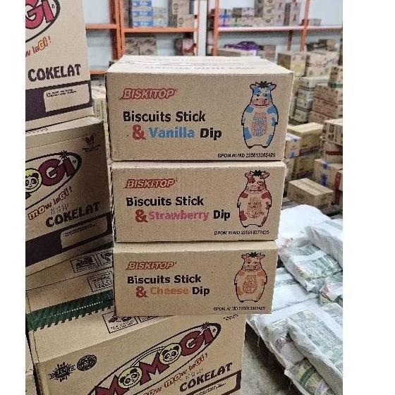

ED 11-25 - CTN 30*28GR - BISKITOP COOKIE CRACKER - BISCUIT STICK ( SAPI ) / ISI 30 PCS